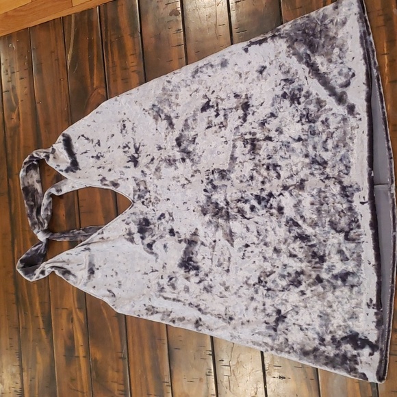 Zara set Wide Leg Halter crushed velvet - Picture 8 of 9